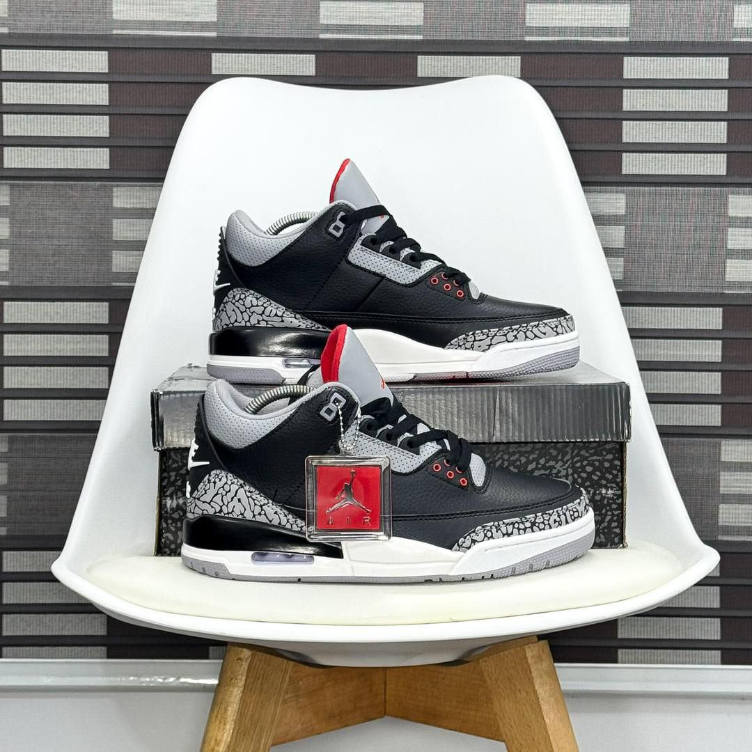 AIR JORDAN 3 RETRO  “CEMENT REIMAGINED - BLACK”